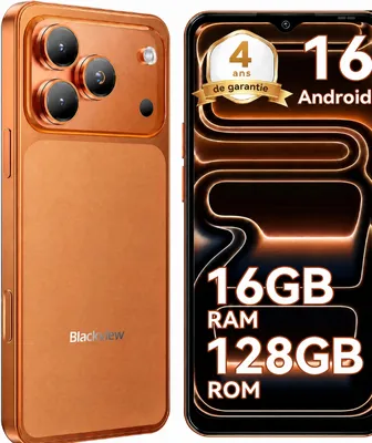 Image de 2026 Blackview WAVE 7C, téléphone portable sans abonnement, 6,56 pouces, Android 16, 16 Go + 128 Go/2 To TF, Face ID, 5 000 mAh, 32 Mpx, double SIM, Wi-Fi 5, IP54