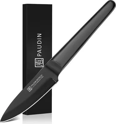 Produktbild von PAUDIN RC5 Gemüsemesser 9 cm – Scharfes Küchenmesser mit Keramikbeschichtung – Profi Edelstahlmesser – Ergonomisch & hygienisch