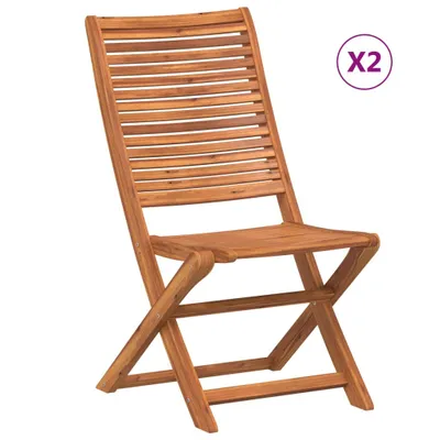 Immagine prodotto di vidaXL Sedie da giardino 2 pz. Pieghevoli in legno massiccio di acacia