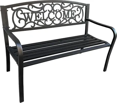 Obrázek produktu pro Akord Zahradní lavička Nerina černá 118x51x87 cm