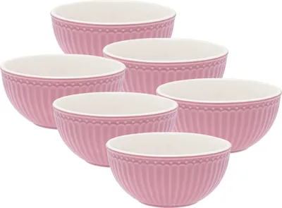Produktbild von Greengate Alice Müslischale dusty rose 0,45 l Set6