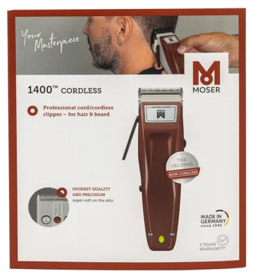 Produktbild von Moser 1400 Cordless Haarschneidemaschine 0,7 - 3 mm ( 1430-0050 ) + 4x Aufsteckkamm