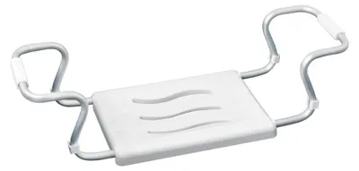 Produktbild von Badewannensitz Badewannenstuhl Badewannenhocker - Ausziehbar 55 bis 65 cm - Kunststoff - Weiß - Belastbarkeit 120 kg