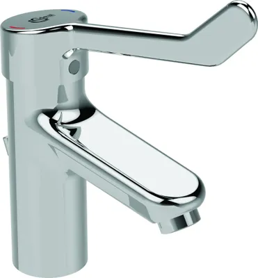 Produktbild von Waschtischarmatur CERAPLUS 2 m Klinikhebel und Metallablauf chrom chrom