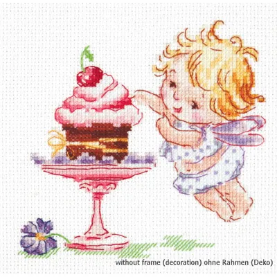 Zdjęcie produktu dla Zestaw do haftu krzyżykowego Magic Needle I Love Sweets, 13 x 12 cm