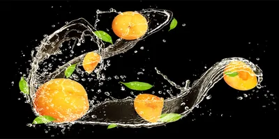 Produktbild von Tulup® Leinwandbild -100x50 cm - Wandkunst - Drucke auf Leinwand - Leinwanddruck  - Essen & Getränke - Orange - Aprikosen Wasser