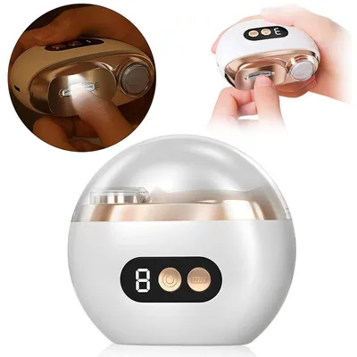 Produktbild von Elektrischer Nageltrimmer, 2 in 1 Elektrischer Polier-Nagelknipser, Automatische Nagelpflege, 3 Geschwindigkeiten, Sicher und Praktisch