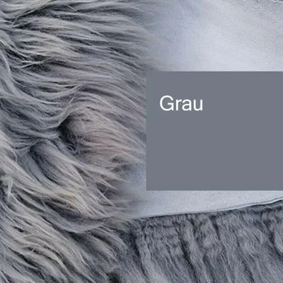 Immagine prodotto di Pelle d'agnello ecologica - colorata, morbida, nuova, grigia lunga 100-120 cm