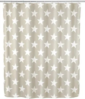 Produktbild von Unyqoos® Duschvorhang, wasserabweisend, 100% Polyester, antischimmel & antibakteriell, waschbar 30°C, rostfreie Ösen, inkl. 12 weiße Ringe