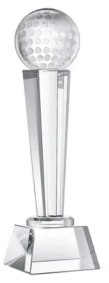 Image de Omgoods - Trophée de golf en cristal, dimensions 9 x 2,7 pouces, idéal pour les tournois et la décoration