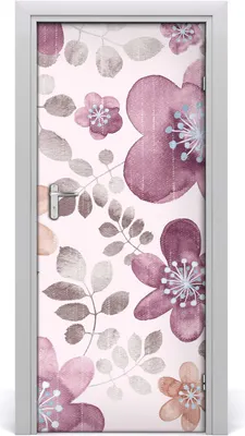 Produktbild von Tulup Türaufkleber 85x205 cm Dekorative Aufkleber Selbstklebend Wasserdichte Tapete Abnehmbar Schlafzimmer Wohnzimmer Wohnkultur - Blumenmuster