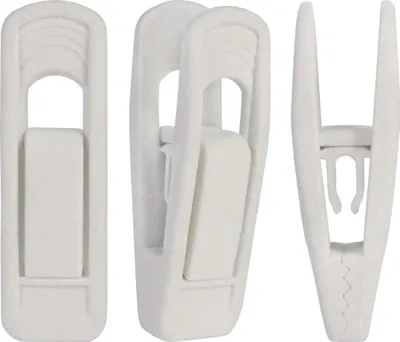Immagine prodotto di INF 10 Pezzi Clip Appendini in Velluto Antiscivolo - Clip Floccate per Abiti Adulti Bianco