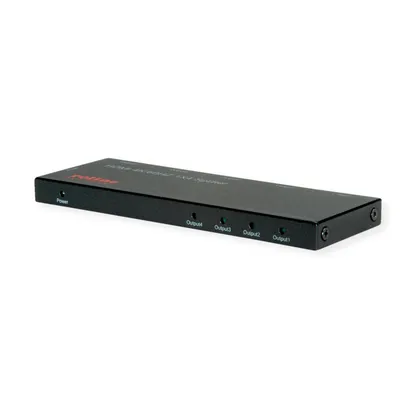 Zdjęcie produktu dla Rozgałęźnik wideo ROLINE HDMI, Ultra Slim, 4-kierunkowy