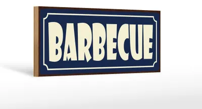Produktbild von Holzschild Hinweis 27x10cm Barbecue
