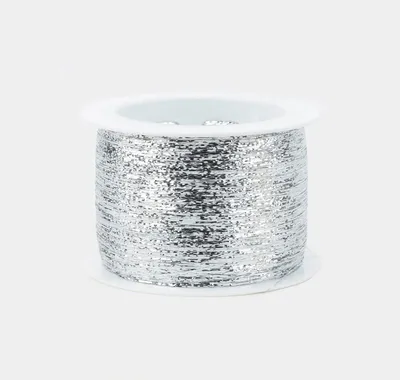 Produktbild von Woolly Hugs GLITZER Garn 1000 m metallisiertes Beilaufgarn zum Mitstricken Farbe 0301 - silber