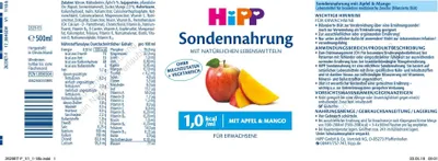 Obrázok produktu pre Hipp tube feed normocaloric 12x500ml jablko a mango (bez mlieka)