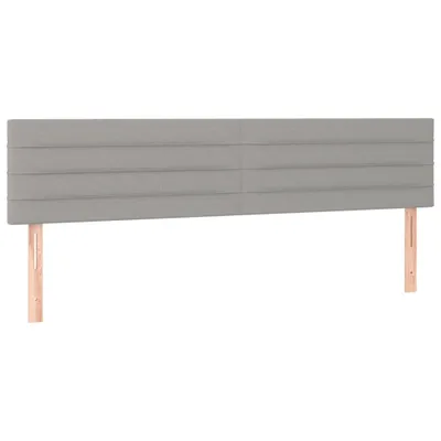 Immagine prodotto di vidaXL Testiere 2 pz. Tessuto grigio chiaro 100x5x78/88 cm