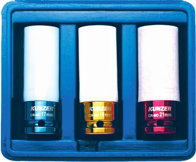 Obrázok produktu pre Rázové nástrčné hlavice Kunzer 1/2", 85 mm, 3-dielne 7RK03