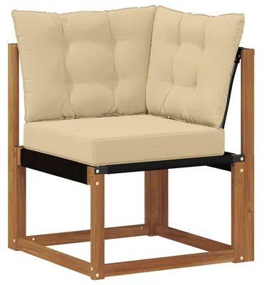 Produktbild von vidaXL Outdoor Ecksofa Massivholz Akazie und Textilene Stoff Natur