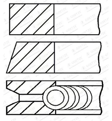 Image de GOETZE ENGINE Jeu de segments de piston