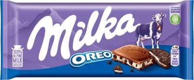 Zdjęcie produktu dla Milka Oreo Czekolada Mleczna z Nadzieniem z Ciastek 100g