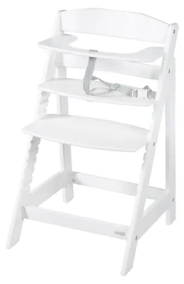 Image de Siège haute pour bébé Roba Sit Up Flex - Siège haute en bois évolutif - Siège haute pour enfant réglable avec sangle de maintien - à partir de 6 mois jusqu'à 70 kg - Blanc