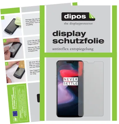 Produktbild von 6x Schutzfolie für OnePlus 6 matt Displayschutzfolie Folie Display Schutz dipos