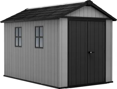 Produktbild von Rockport - Gartenhaus, 230x350x246h cm Grau, abschließbar, Harzfinish