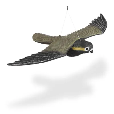 Zdjęcie produktu dla relaxdays 10022820_0 relaxdays Vogelschreck Falke lebensgroß schwarz 58,0 x 35,0 x 8,0 cm