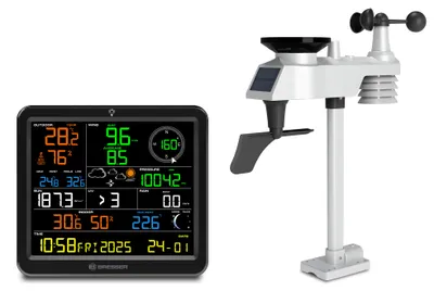 Produktbild von Bresser MeteoTemp Profi WLAN Wetterstation Funk mit 7 in 1 Außensensor