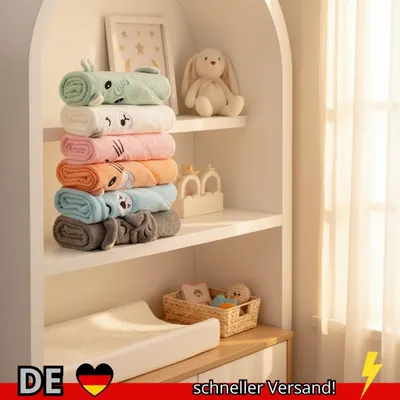 Produktbild von Süßes Badetuch für Babys Weiches Saugfähiges Handtuch Wickeltuch Neugeborene