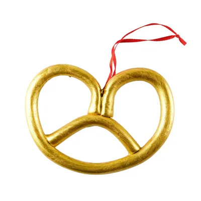 Produktbild von Brezel, 15 x 11 cm, Gold