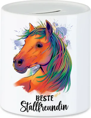 Produktbild von Beste Stallfreundin Spardose Pferde Liebe Pferdeliebhaber Freundin Freunde Reiten Stall Reiterin Pferdeflüsterer