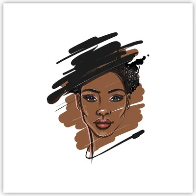 Produktbild von Poster - Poster ohne Rahmen - Afrikanisch Modern Porträt - 30x30 cm - Wand Bild - Wanddeko - Wandbilder - Kunstposter - Wandposter - Bilder - Kunstdruck - Wanddekoration - Wandbild - P2XAC30x30-4646