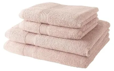 Immagine prodotto di Set di asciugamani, color rosa cipria, composto da 2 asciugamani da bagno di 50 x 90 cm e 2 asciugamani doccia di 70 x 130 cm, 100% cotone, per il bagno