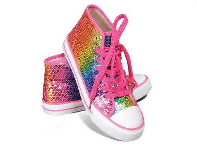 Produktbild von Pailletten Sneaker High Top in 17 Farben für Party, Festival & Kostüm | Bunt, 43