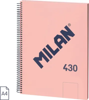 Produktbild von Milan 57141E80B, Einfarbig, Pink, A4, 80 Blätter, 95 g/m², Hardcover
