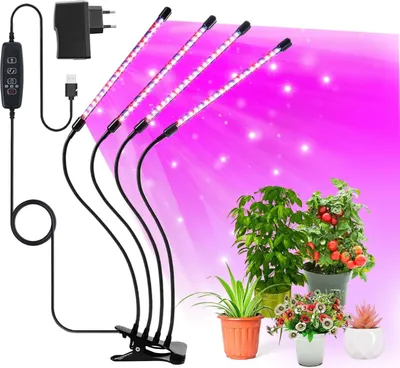 Produktbild von Lampa LED UV do wzrostu roślin, 4x ramiona timer 9 trybów klips