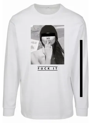 Produktbild von Mister Tee - "Fuck It" T-Shirt für Herren, Langärmlig TN2587 (XS) (Weiß)