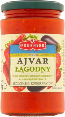 Zdjęcie produktu dla Pasta Ajvar łagodna z papryki i bakłażana 350 g