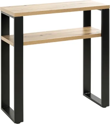 Produktbild von Konsole >23967< in schwarz-eiche, MDF, Metall - 70x75x28cm (BxHxT)