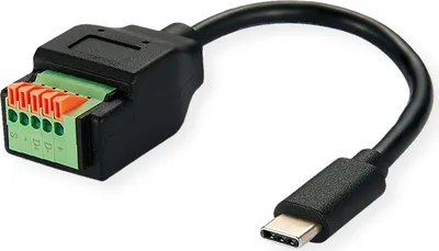 Immagine prodotto di Adattatore cavo ROLINE da spina USB Tipo-C a morsettiera a 5 pin (pulsanti), 15 cm