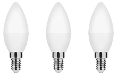 Produktbild von Modee E14 LED Kerzenlampe 4,9W 470lm 6000K Tageslichtweiß 3 Stück