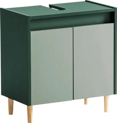 Obrázok produktu pre Kúpeľňová skrinka pod umývadlo Möbelpartner Lovis zelená 56,9 x 60,1 x 33 cm