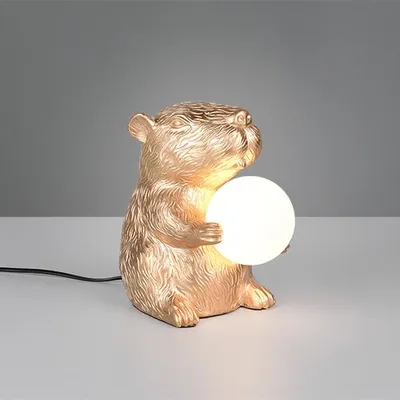 Obrázok produktu pre Stolná lampa Reality CAPI, zlatá, rozmery 23 x 25 x 16 cm, zlatá