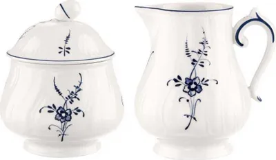Produktbild von Villeroy & Boch Vieux Luxembourg 2er Set Milch- und Zuckerset weiß blau