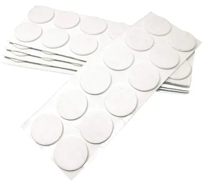 60 Filzgleiter selbstklebend, Weiß, Ø 40 mm, rund, 3,5 mm