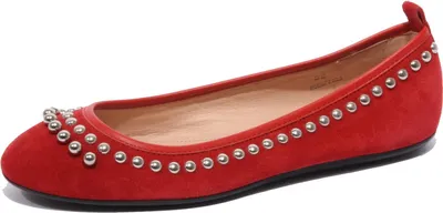 Produktbild von B1628 Ballerina Frau TOD'S besetzter roter Schuh Schuh Frau