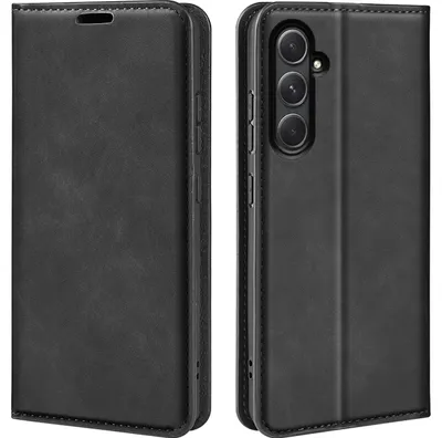 Produktbild von Mobigear Retro Slim  Samsung Galaxy A55 Hülle Klapphülle Geldbörse - Schwarz
