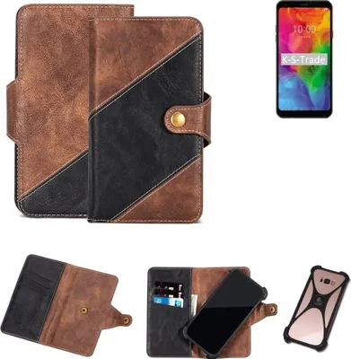 Produktbild von K-S-Trade Handy Hülle Schutz Hülle Schutzhülle Bookstyle Case kompatibel mit LG Electronics Q7α Handy Cover Hülle Schutztasche 1x
